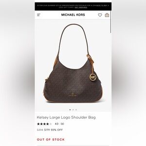 Brand New Michael Kor’s Kelsey Large Logo Shoulder Bag